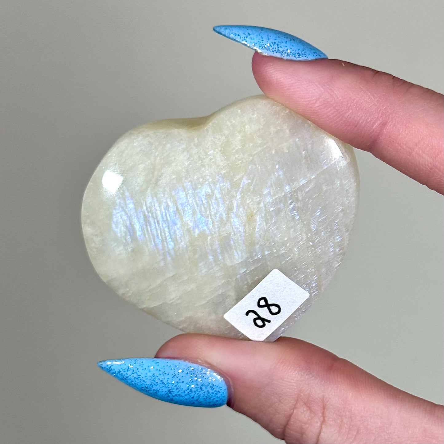 White Moonstone Hearts - You Choose