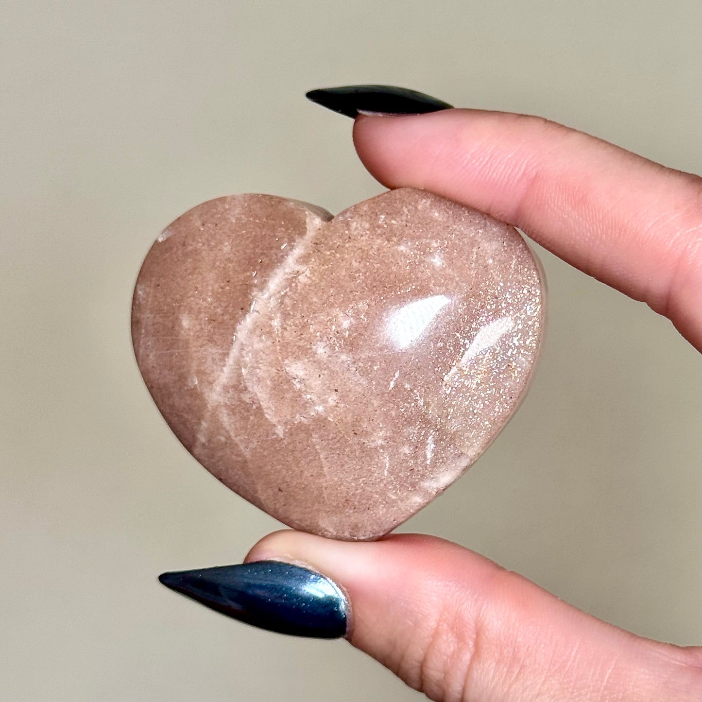 Peach Moonstone Hearts - You Choose
