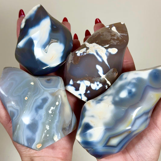 Orca Agate Flames - You Choose