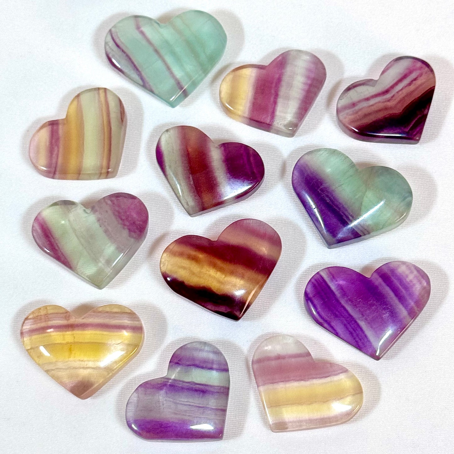 Intuitively Chosen Fluorite Heart Carvings