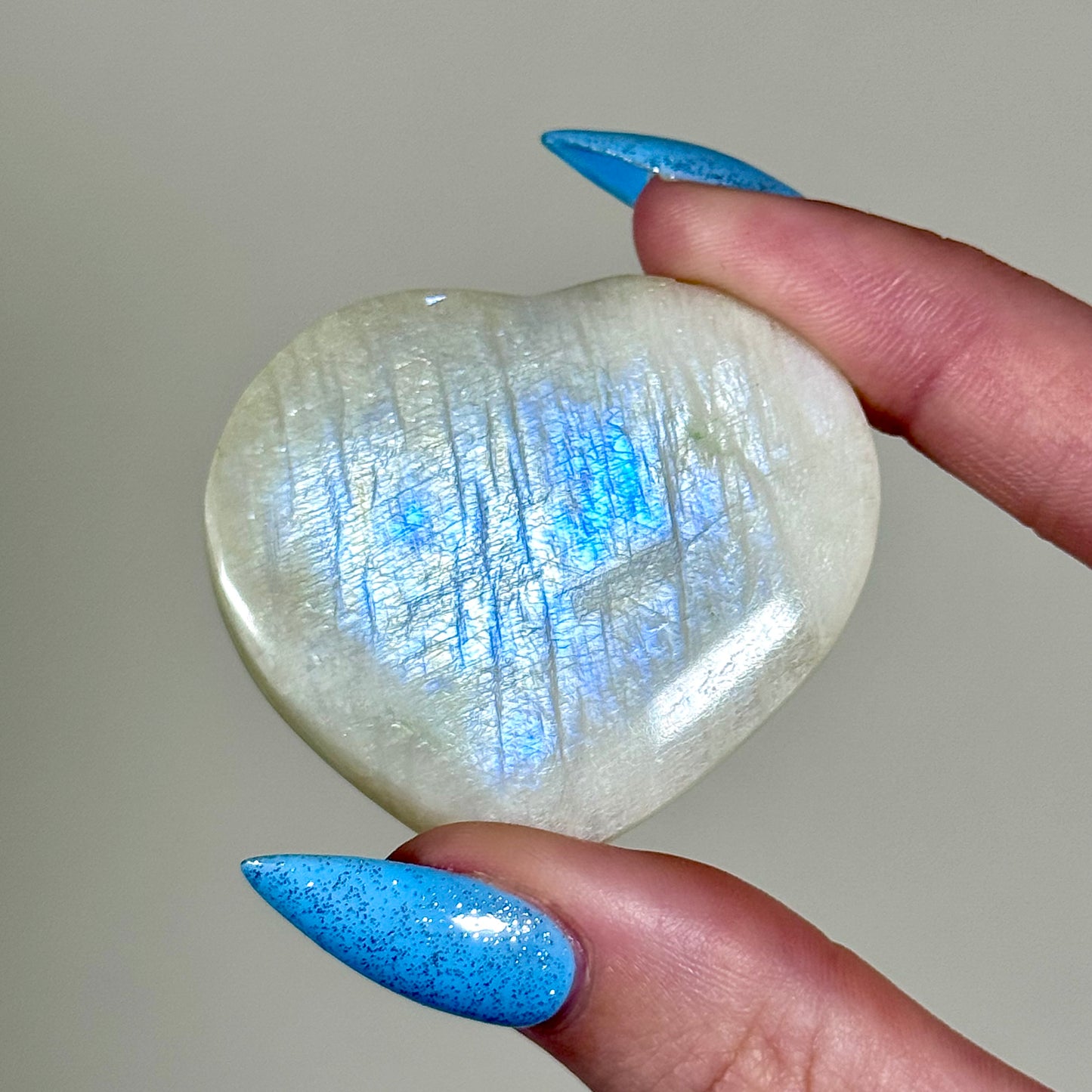White Moonstone Hearts - You Choose