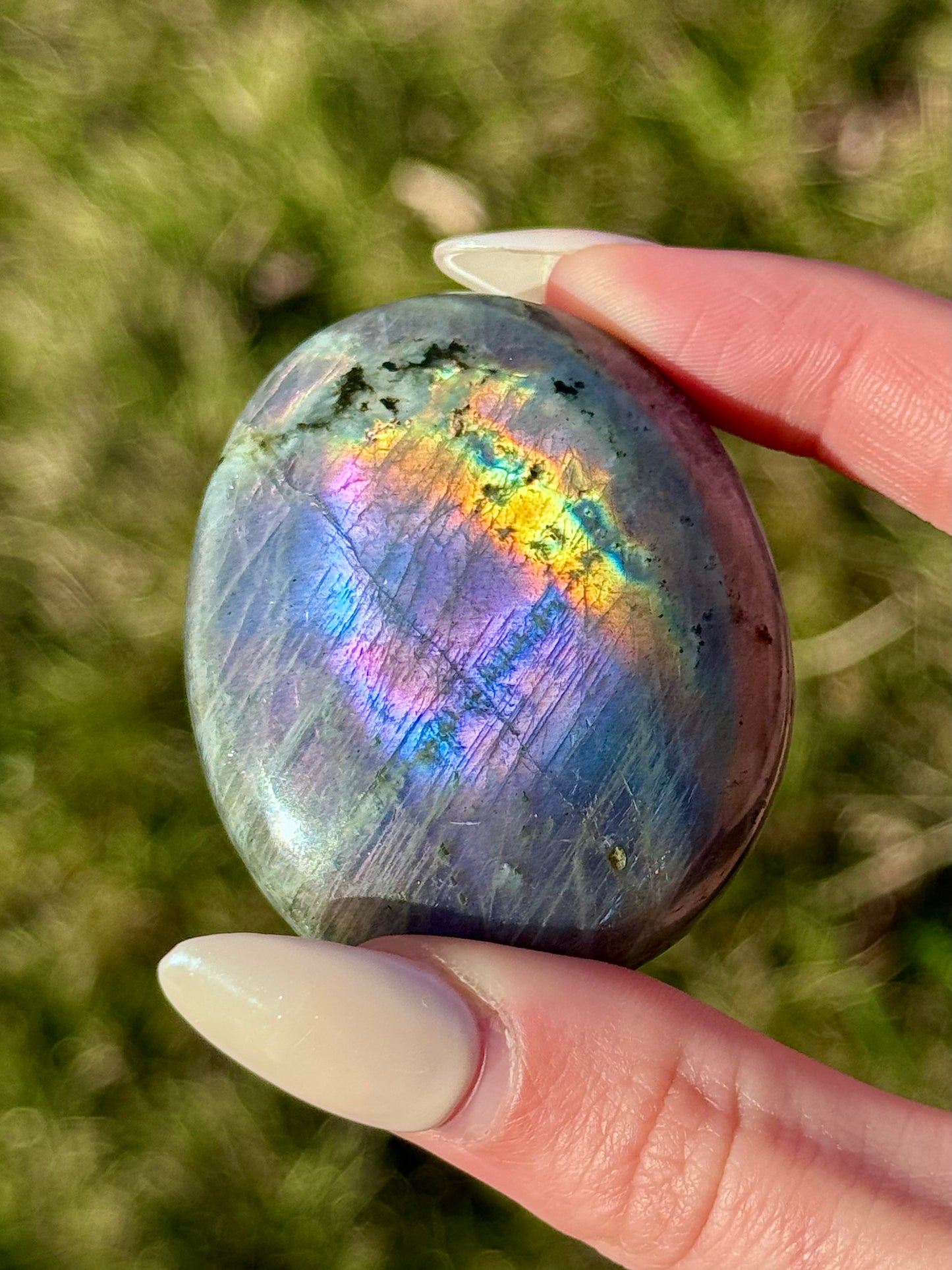 Purple Labradorite Palm Stones - You Choose