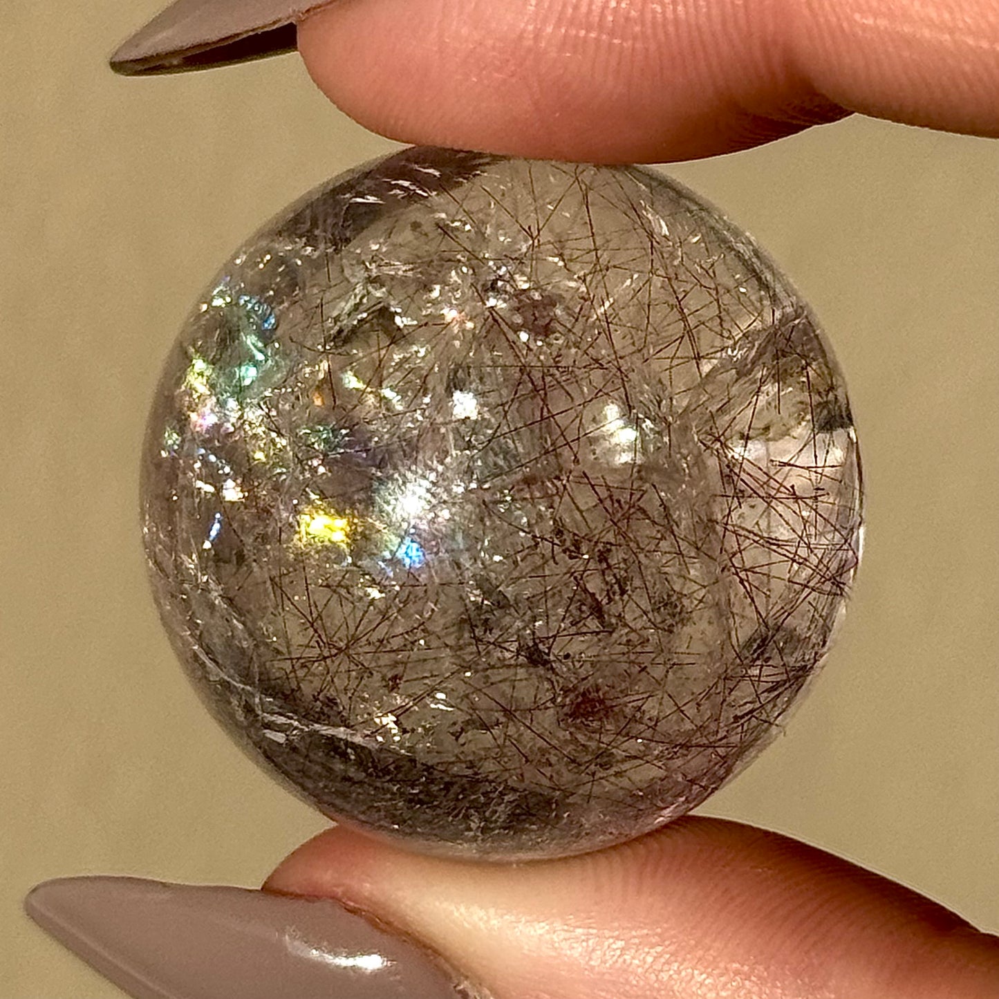 Amethyst with Rutile Sphere