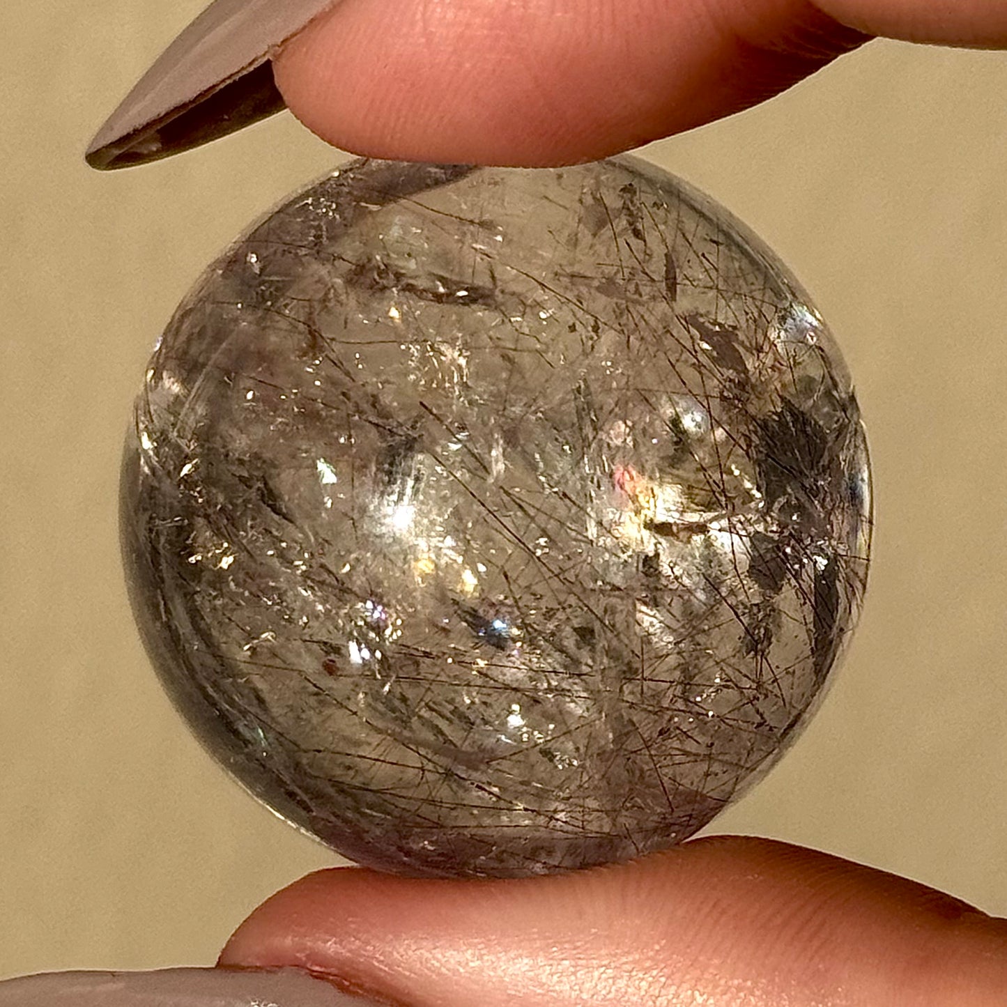 Amethyst with Rutile Sphere