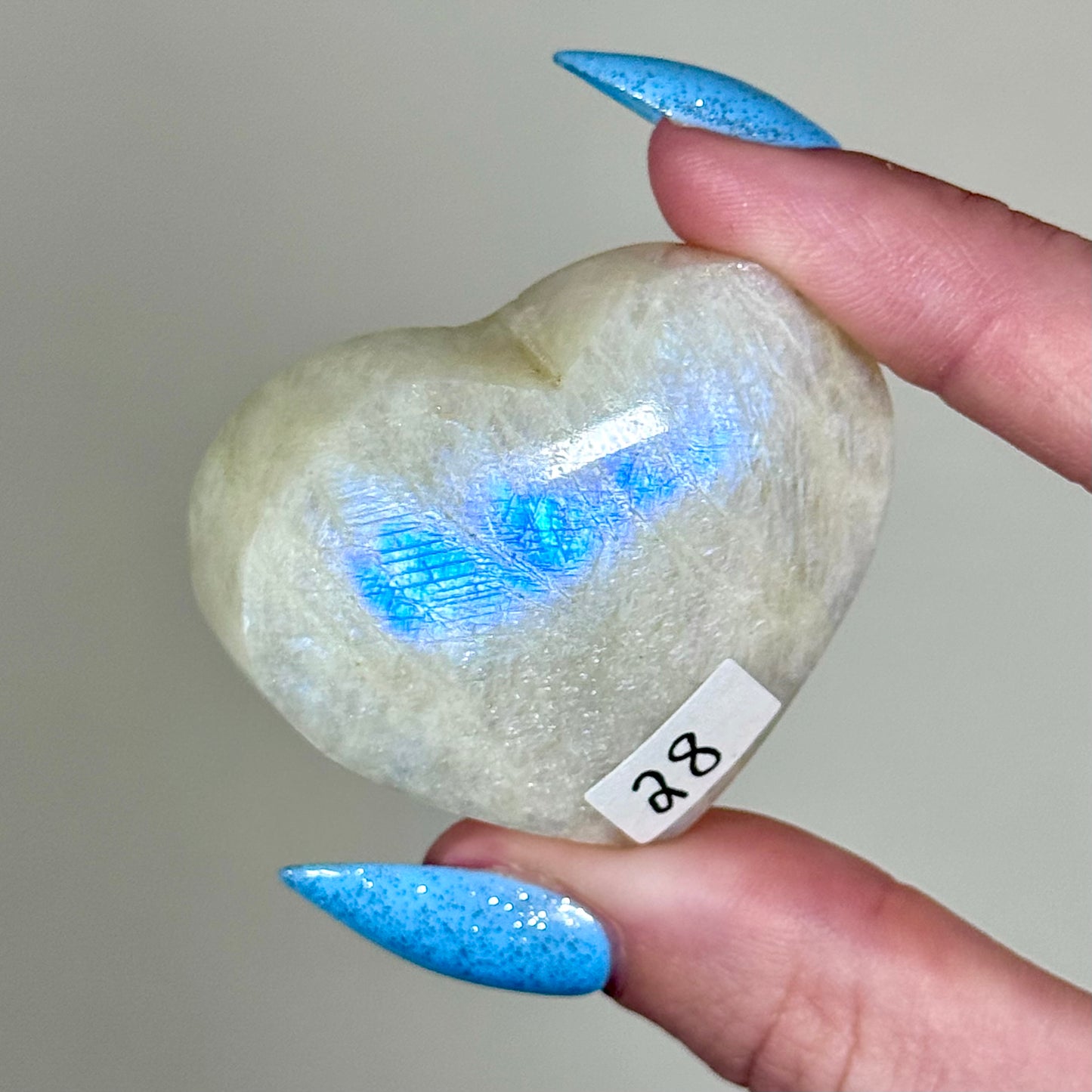 White Moonstone Hearts - You Choose