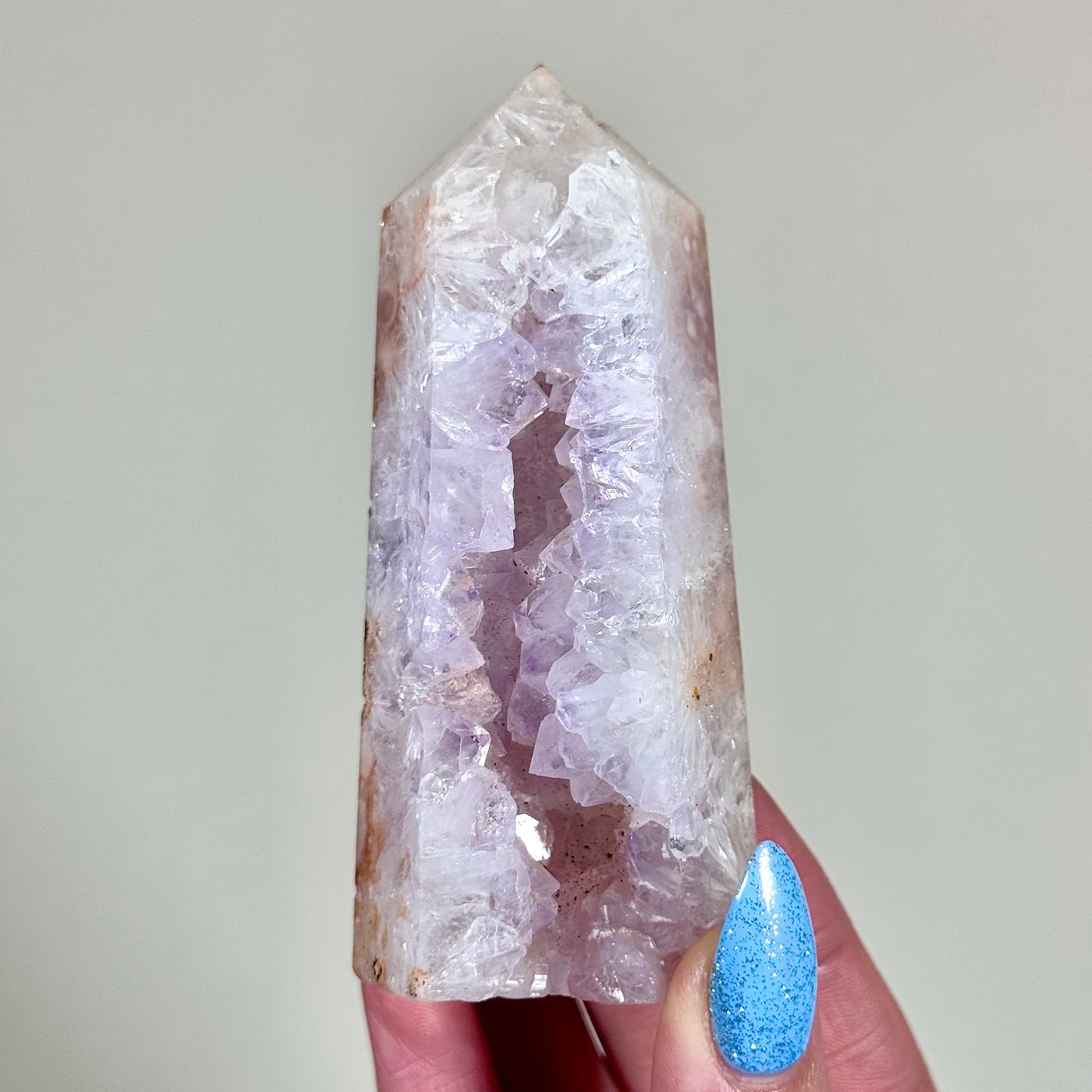 Pink Flower Agate Tower