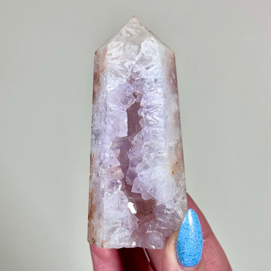 Pink Flower Agate Tower