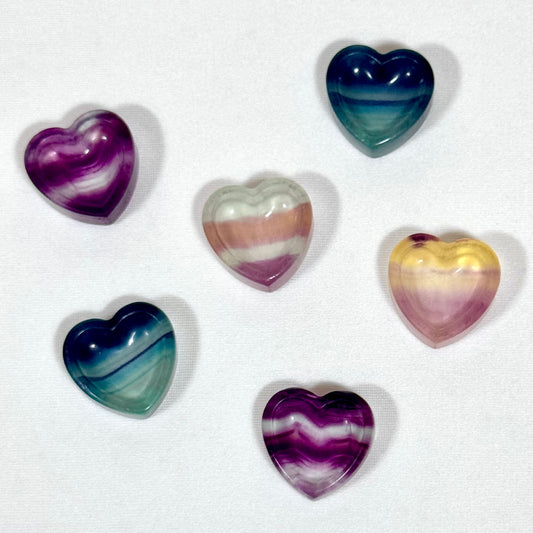 Mini Fluorite Heart Bowls