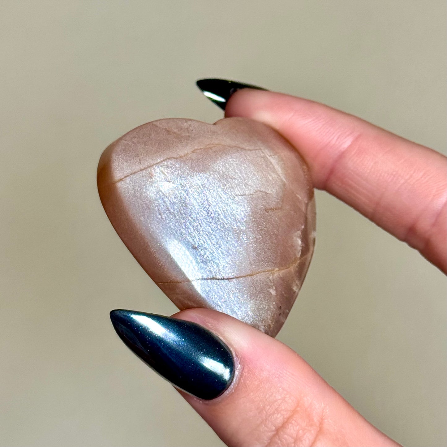 Peach Moonstone Hearts - You Choose