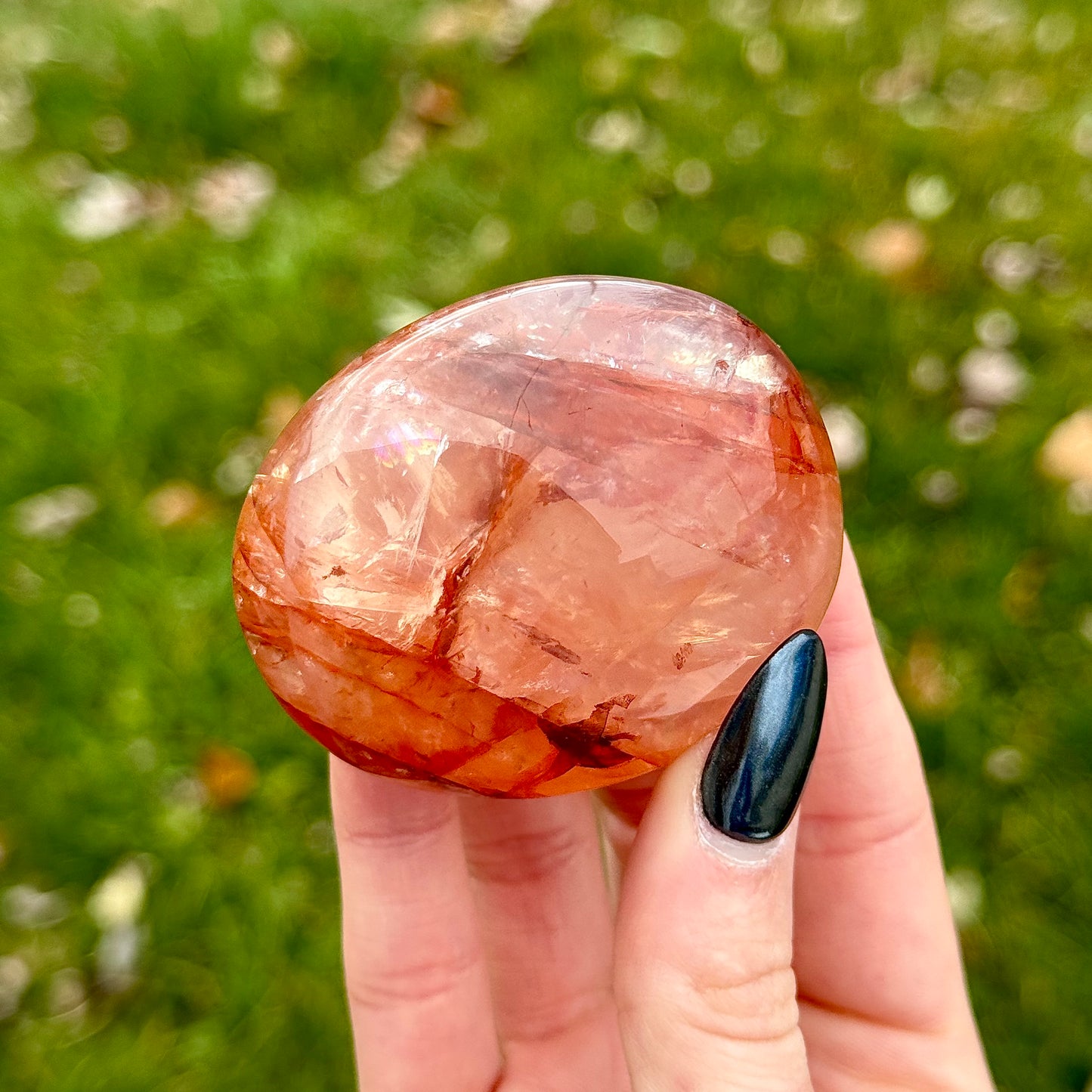 Fire Quartz Palm Stones - You Choose