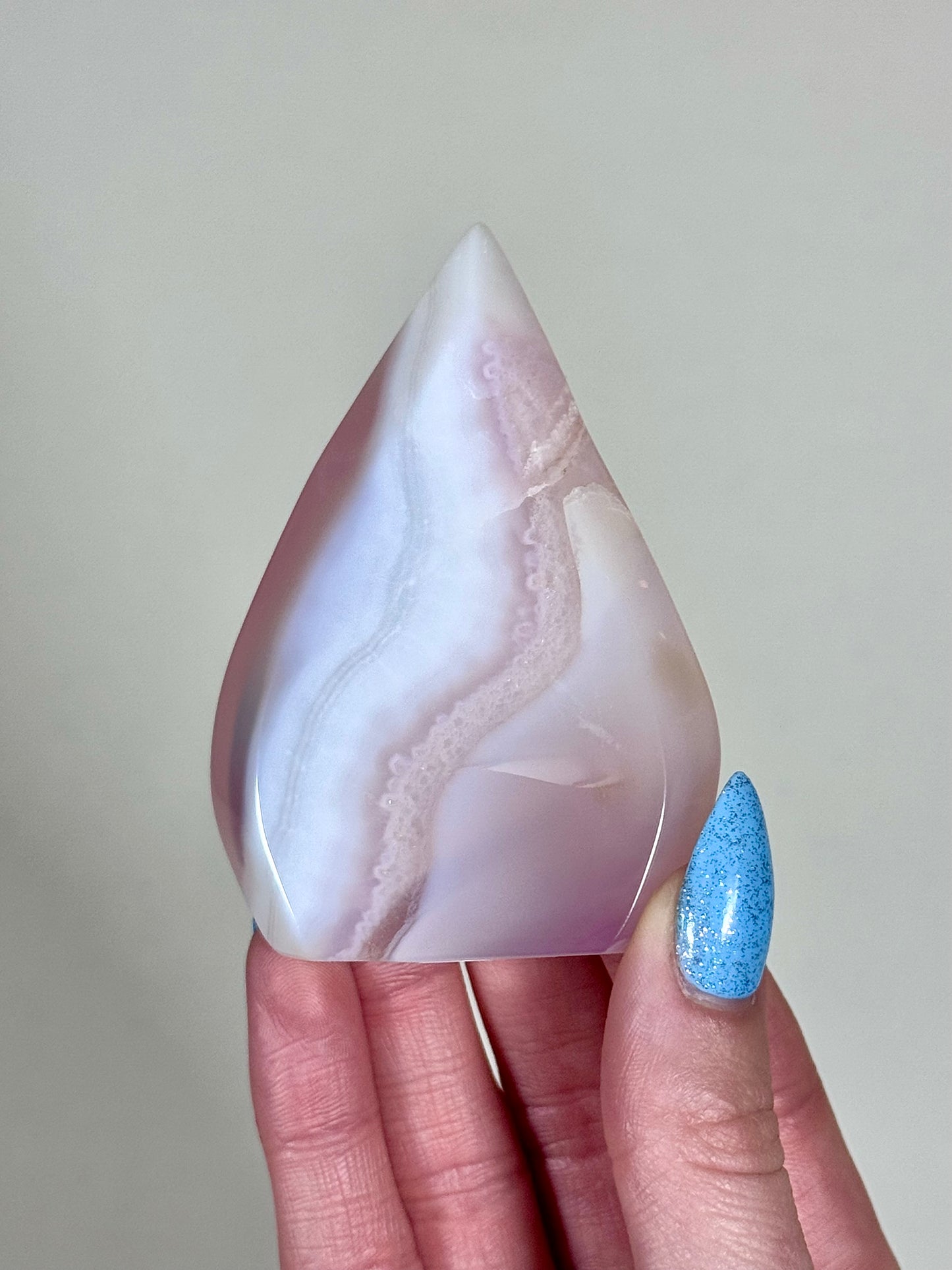Pink Jelly Agate Flames - You Choose