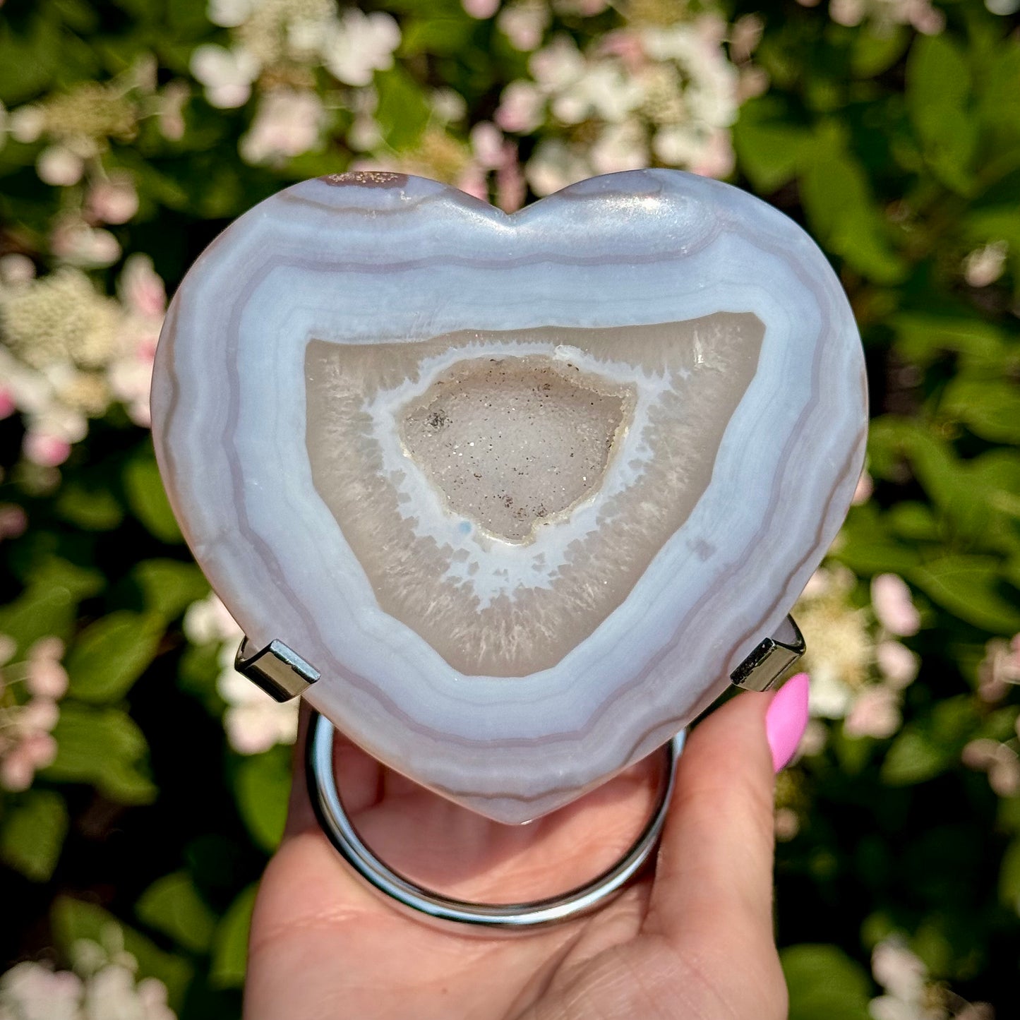 Druzy Agate Heart