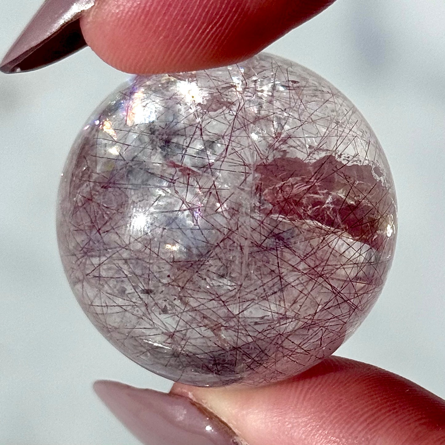 Amethyst with Rutile Sphere