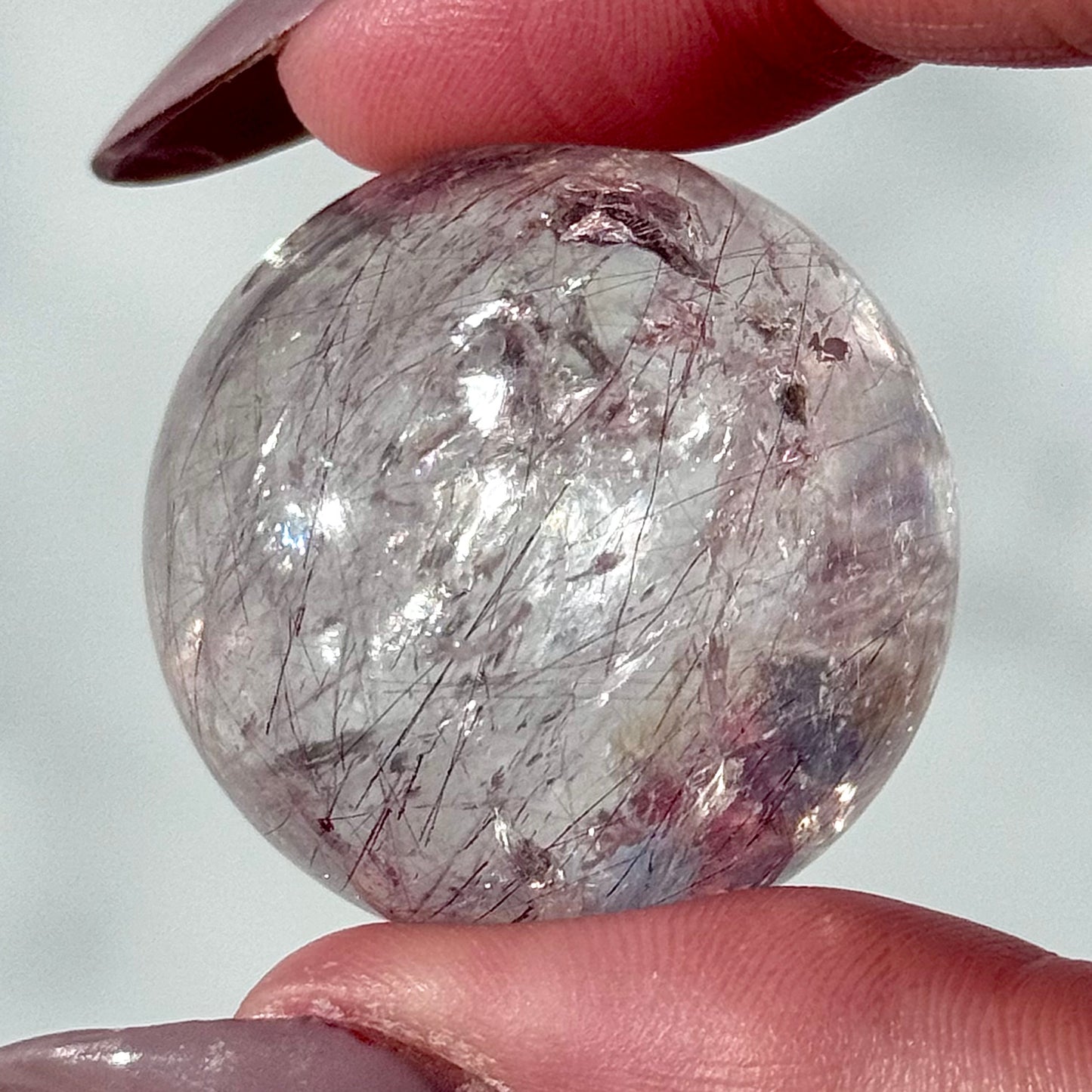 Amethyst with Rutile Sphere