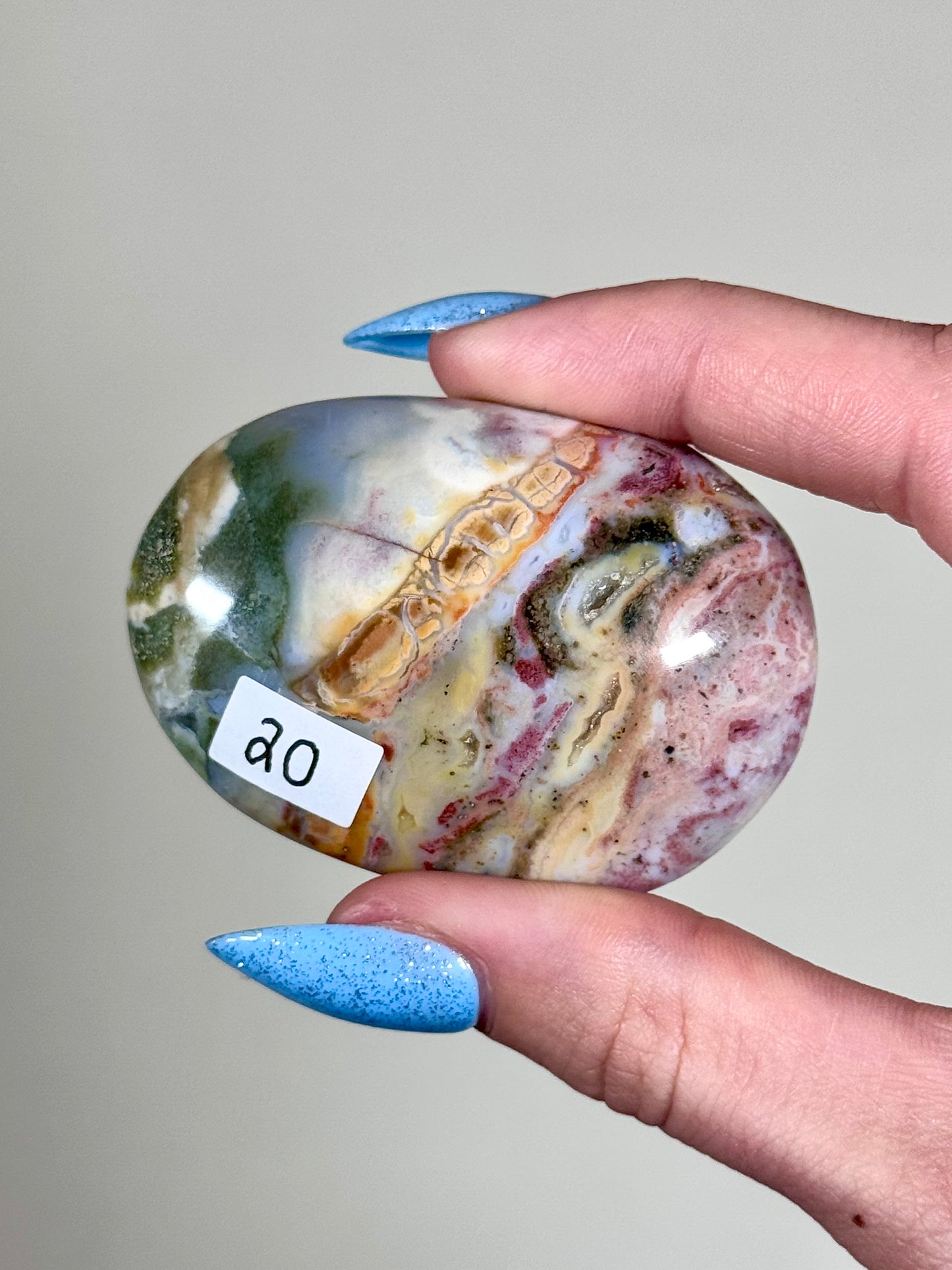 Sea Jasper Palm Stones - You Choose