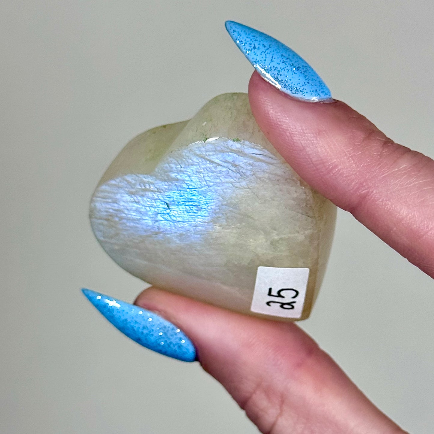 White Moonstone Hearts - You Choose