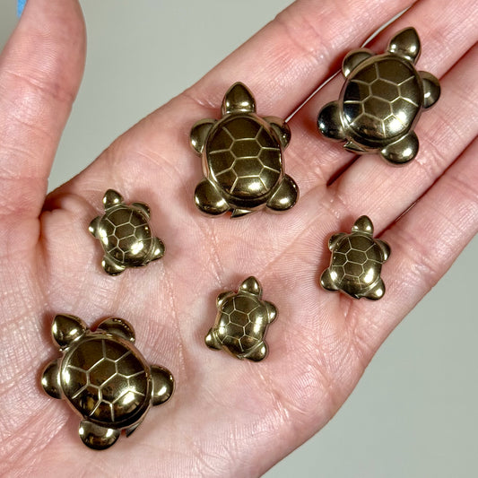 Pyrite Turtle Carvings