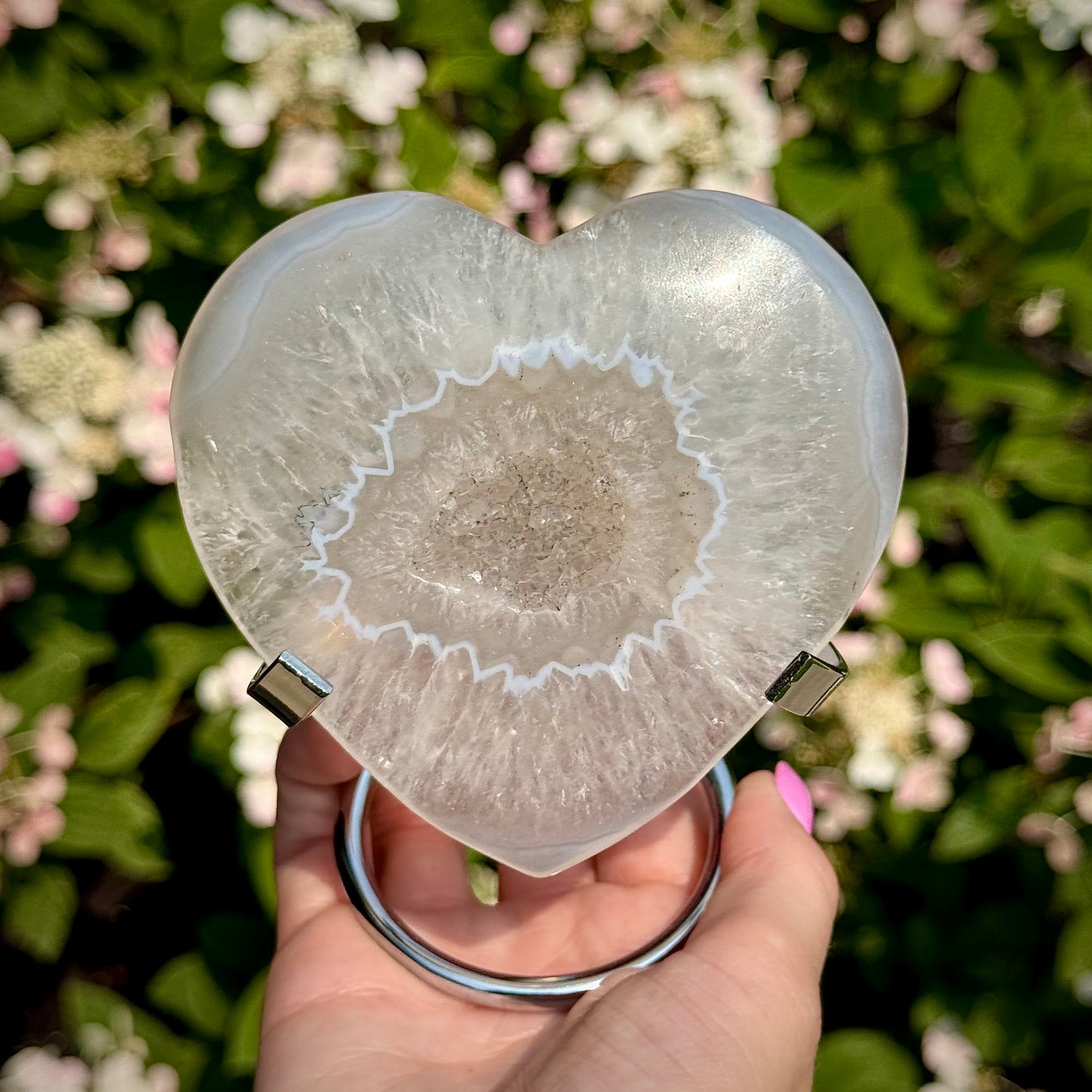 Druzy Agate Heart