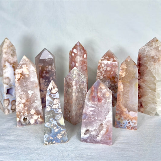 Flower Agate Towers - You Choose