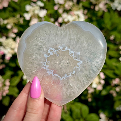 Druzy Agate Heart