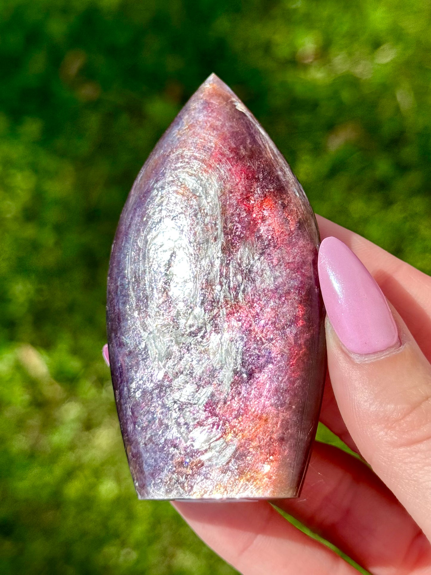 Gem Lepidolite Flames - You Choose