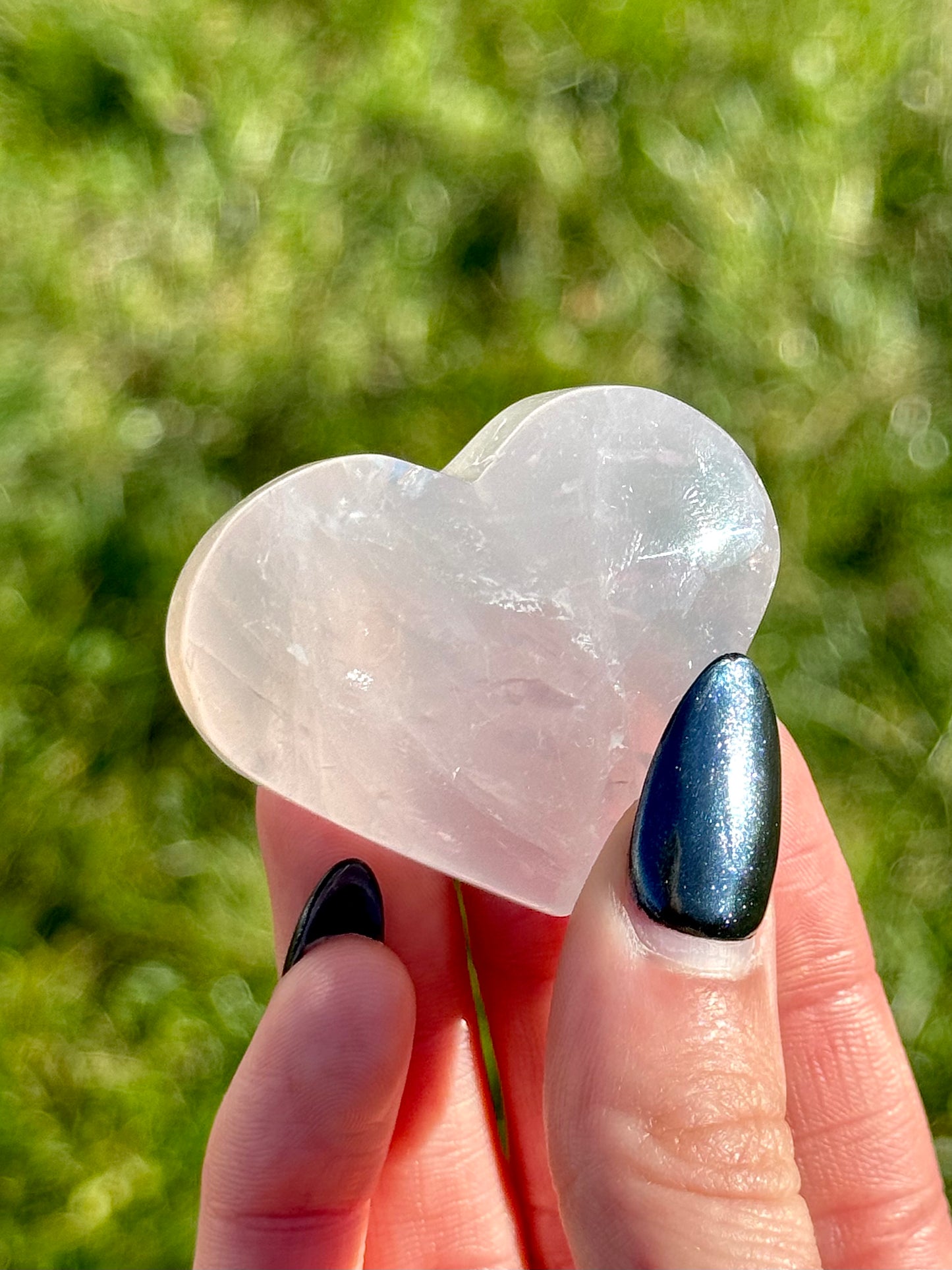 Periwinkle Quartz Hearts - You Choose