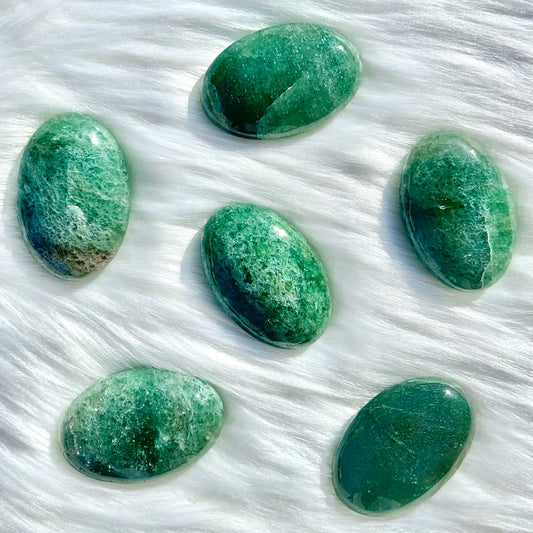 Green Strawberry Quartz Palm Stones