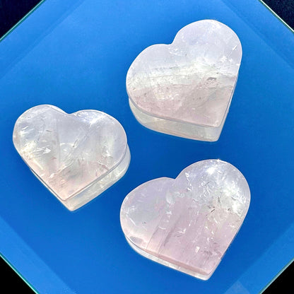 Periwinkle Quartz Hearts - You Choose