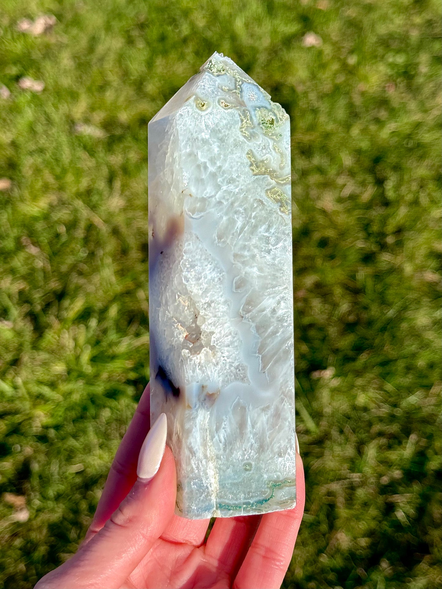 Large Moss Agate Towers - You Choose