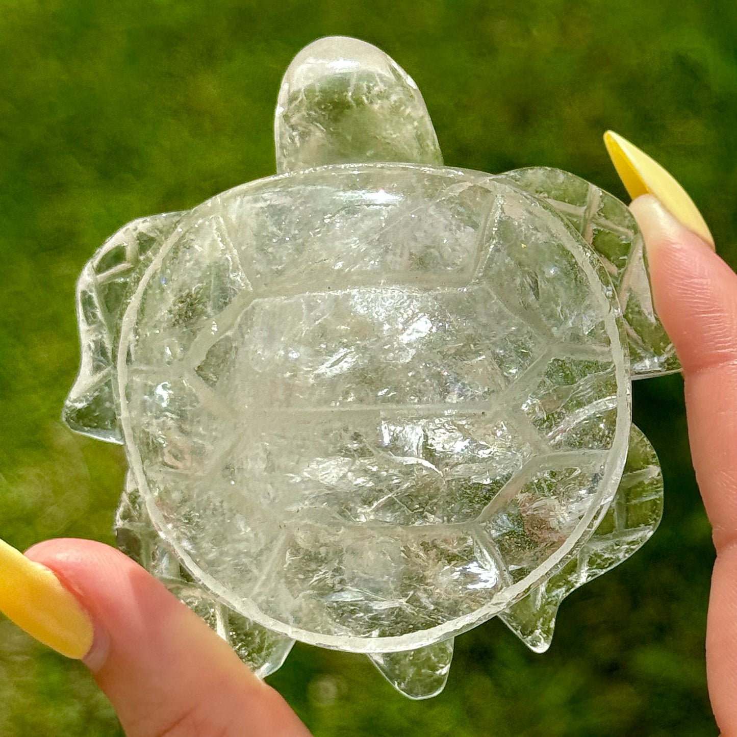 Clear Quartz Turtle Carving