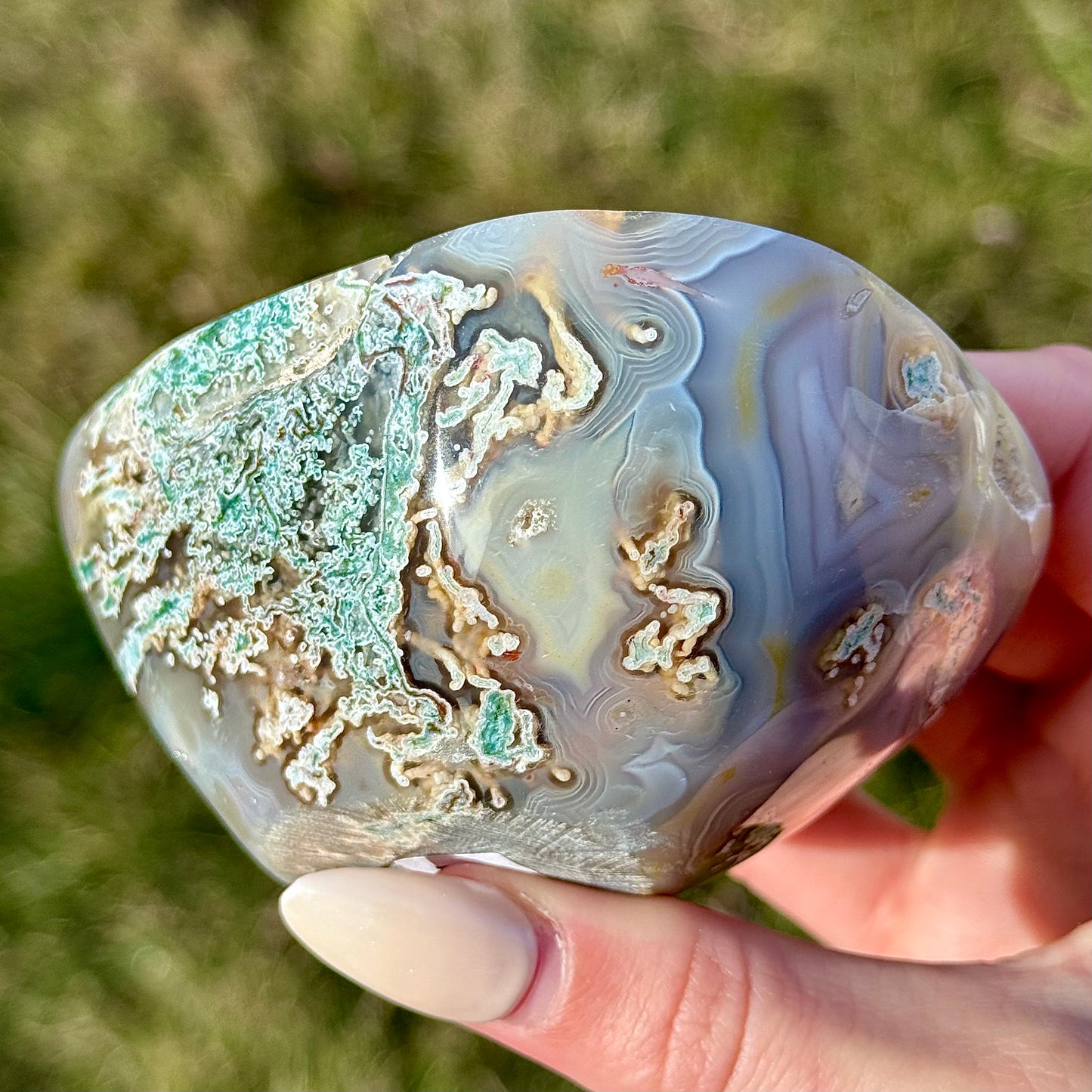 Moss Agate Bowl