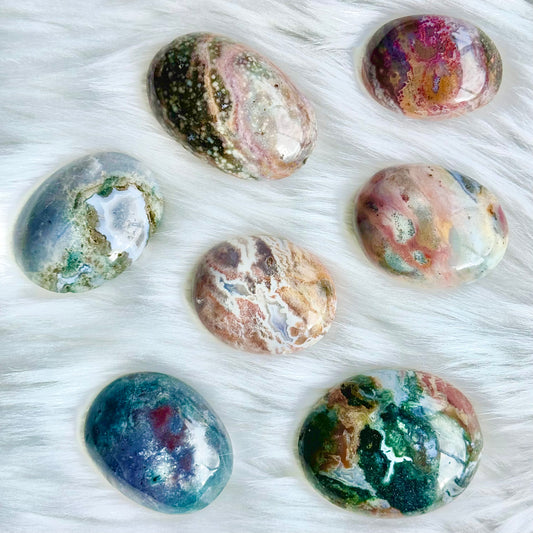 Sea Jasper Palm Stones - You Choose