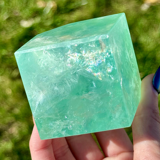 Green Fluorite Cube