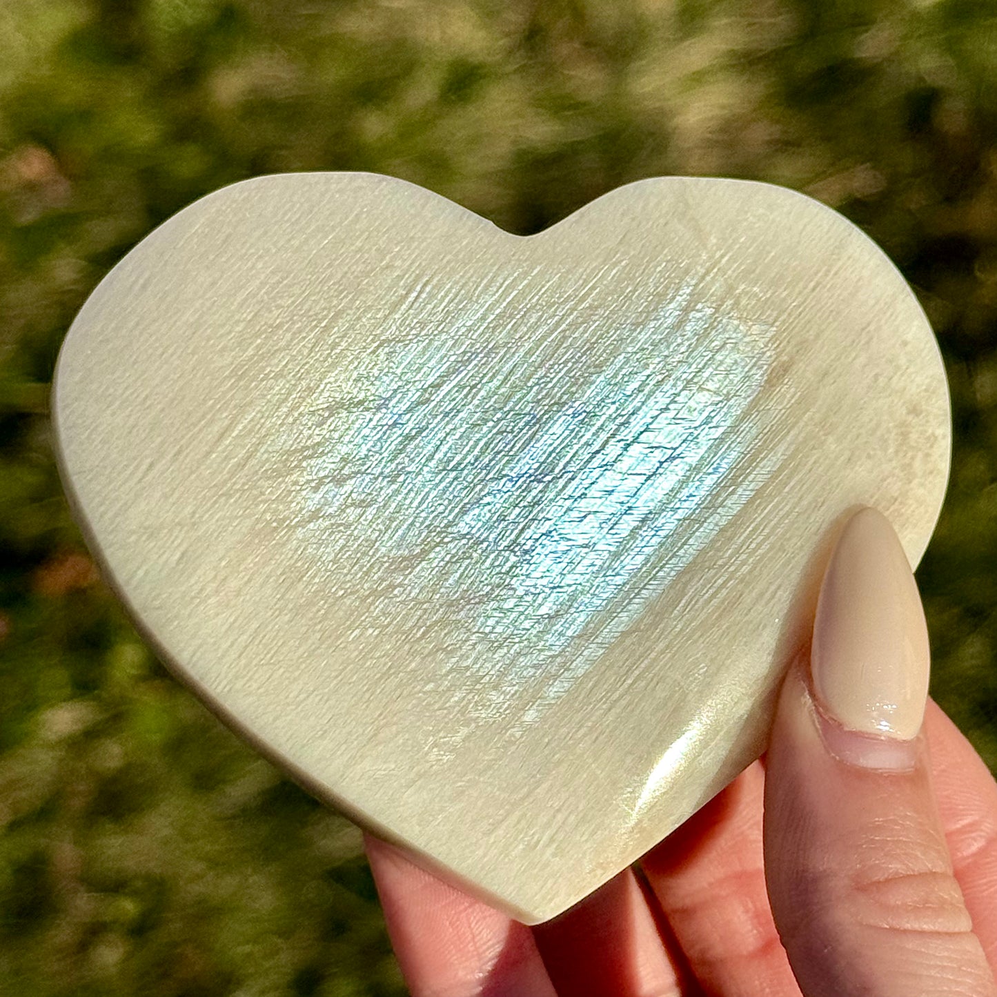 White Moonstone Hearts - You Choose