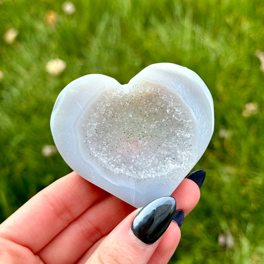 Druzy Agate Heart