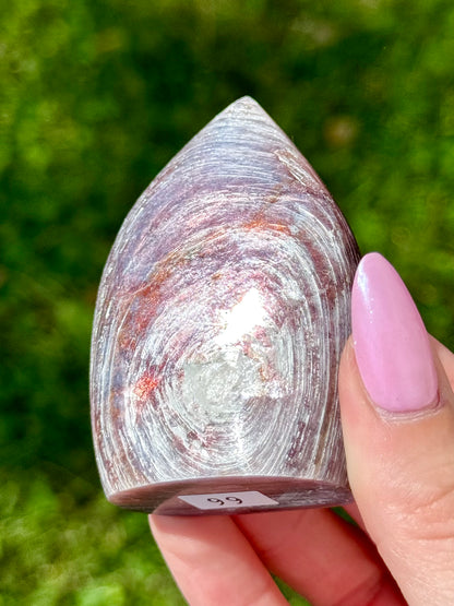 Gem Lepidolite Flames - You Choose