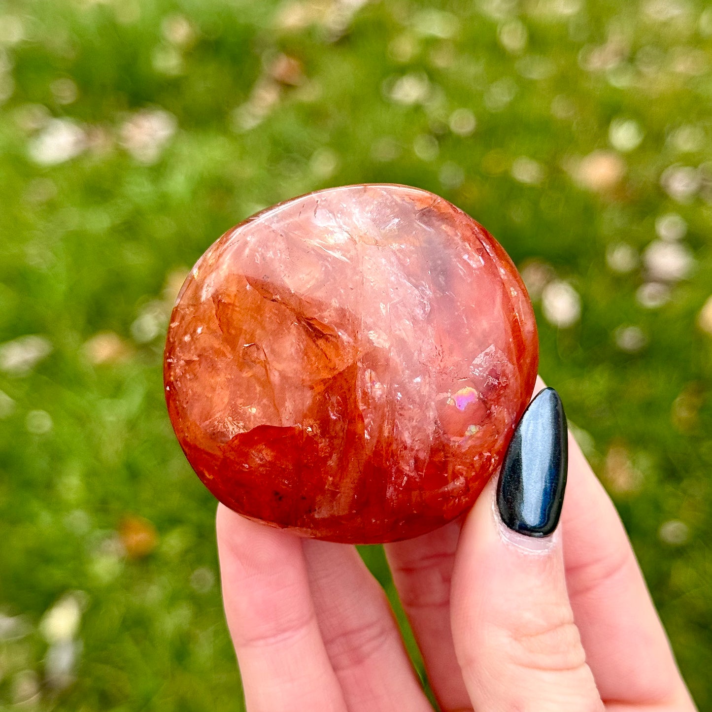 Fire Quartz Palm Stones - You Choose