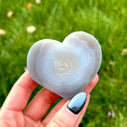 Druzy Agate Heart