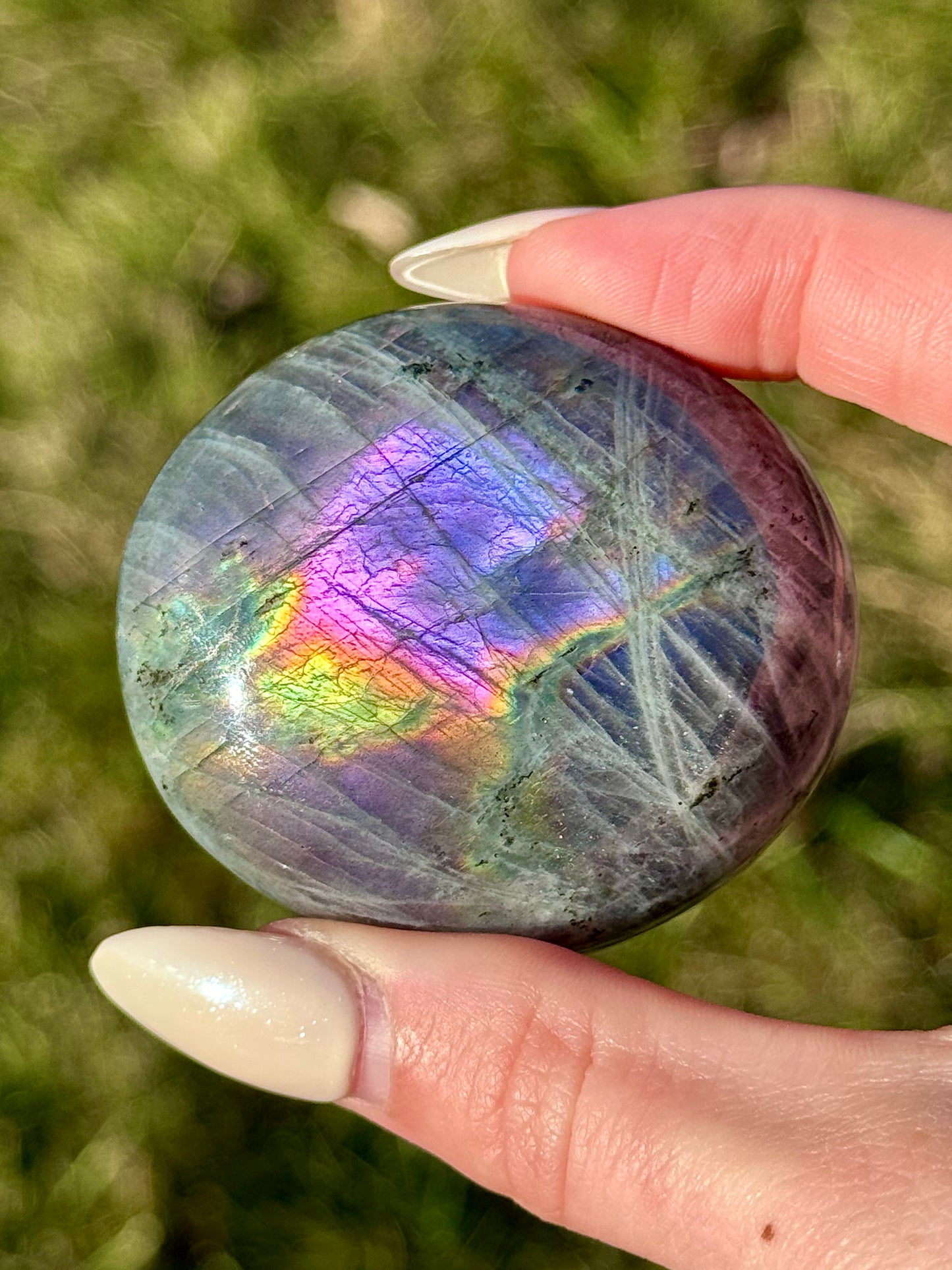 Purple Labradorite Palm Stones - You Choose