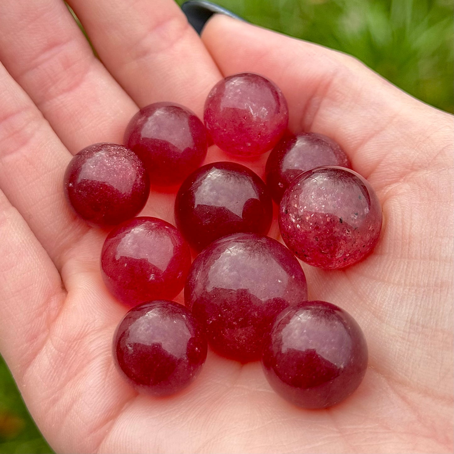 Strawberry Quartz Mini Spheres