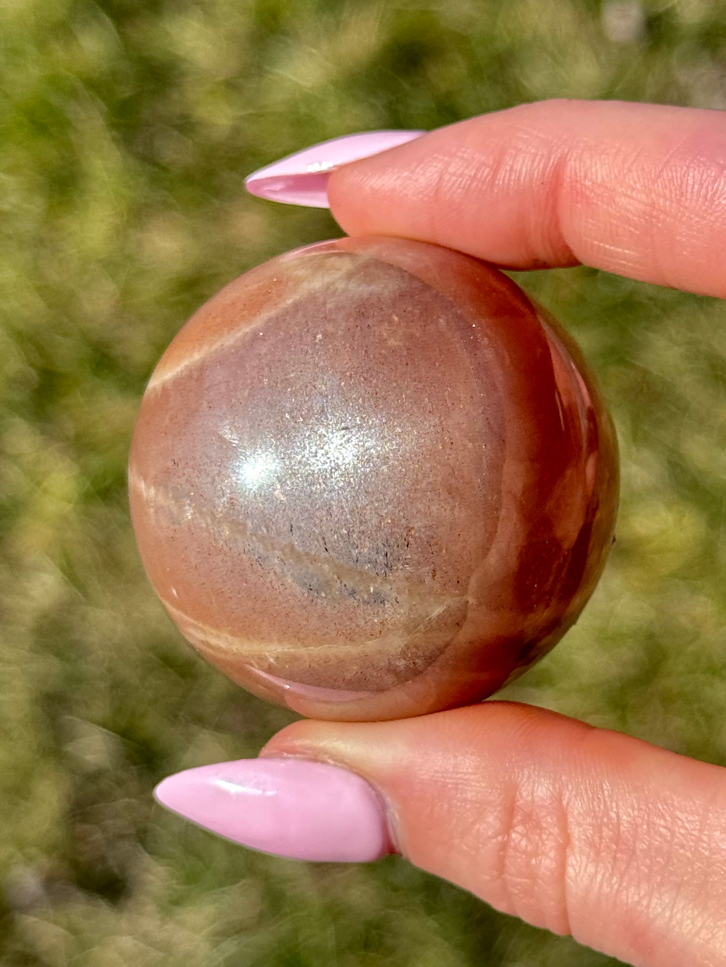 Peach Moonstone & Sunstone Spheres - You Choose