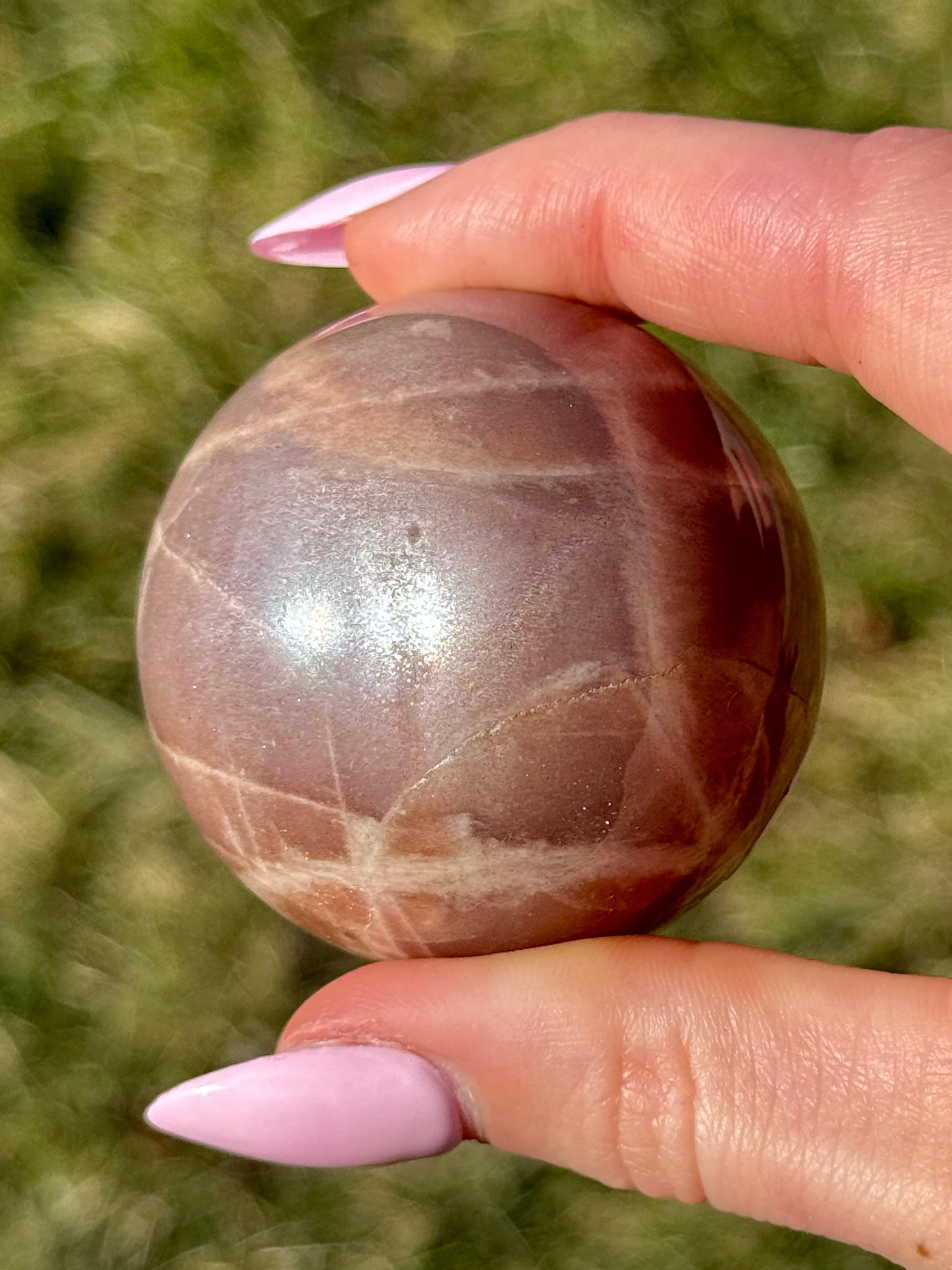 Peach Moonstone & Sunstone Spheres - You Choose