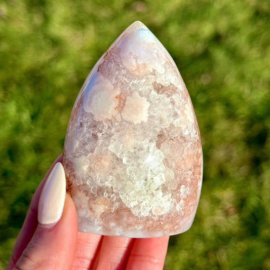 Pink Flower Agate Flame