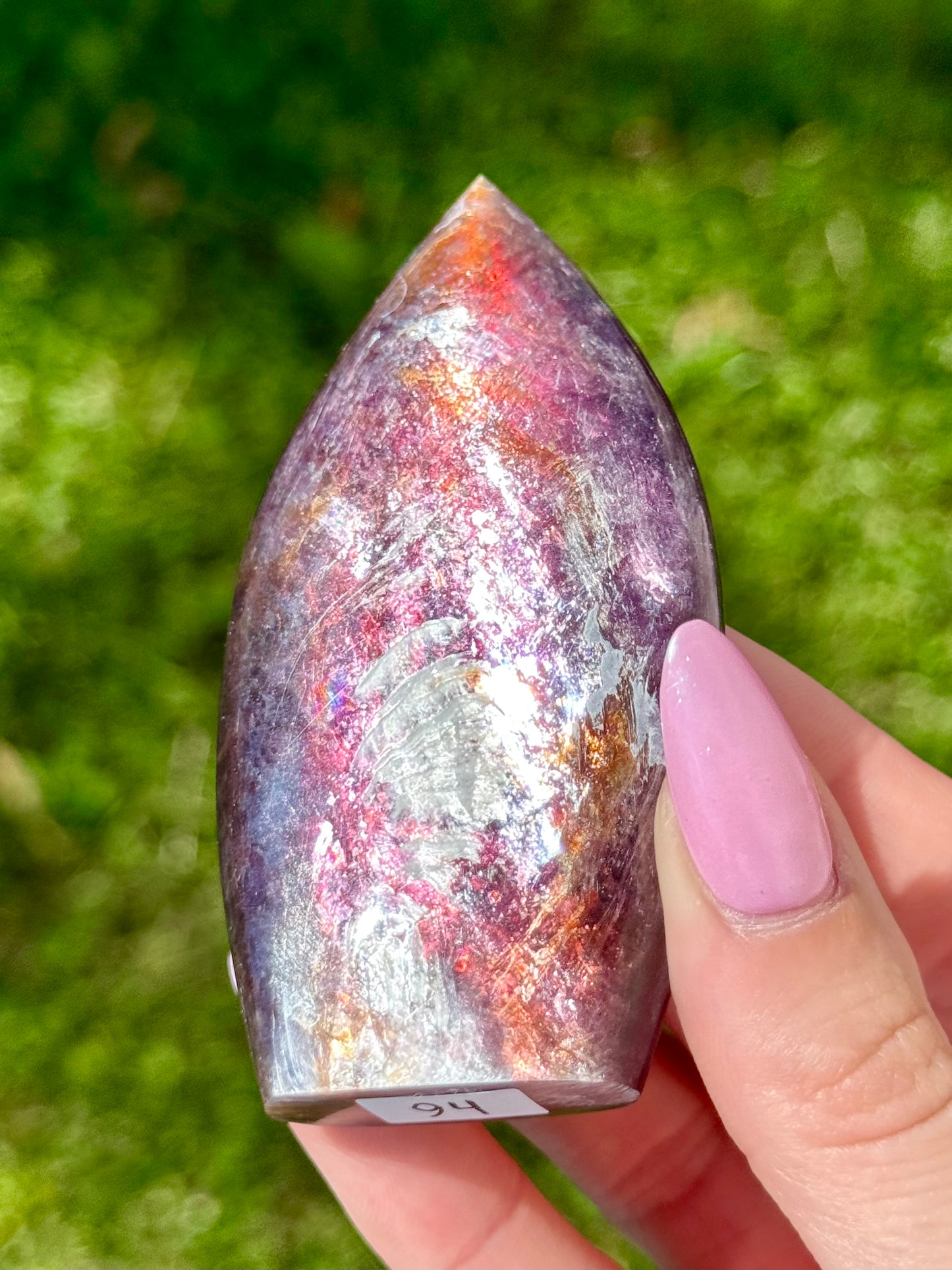 Gem Lepidolite Flames - You Choose