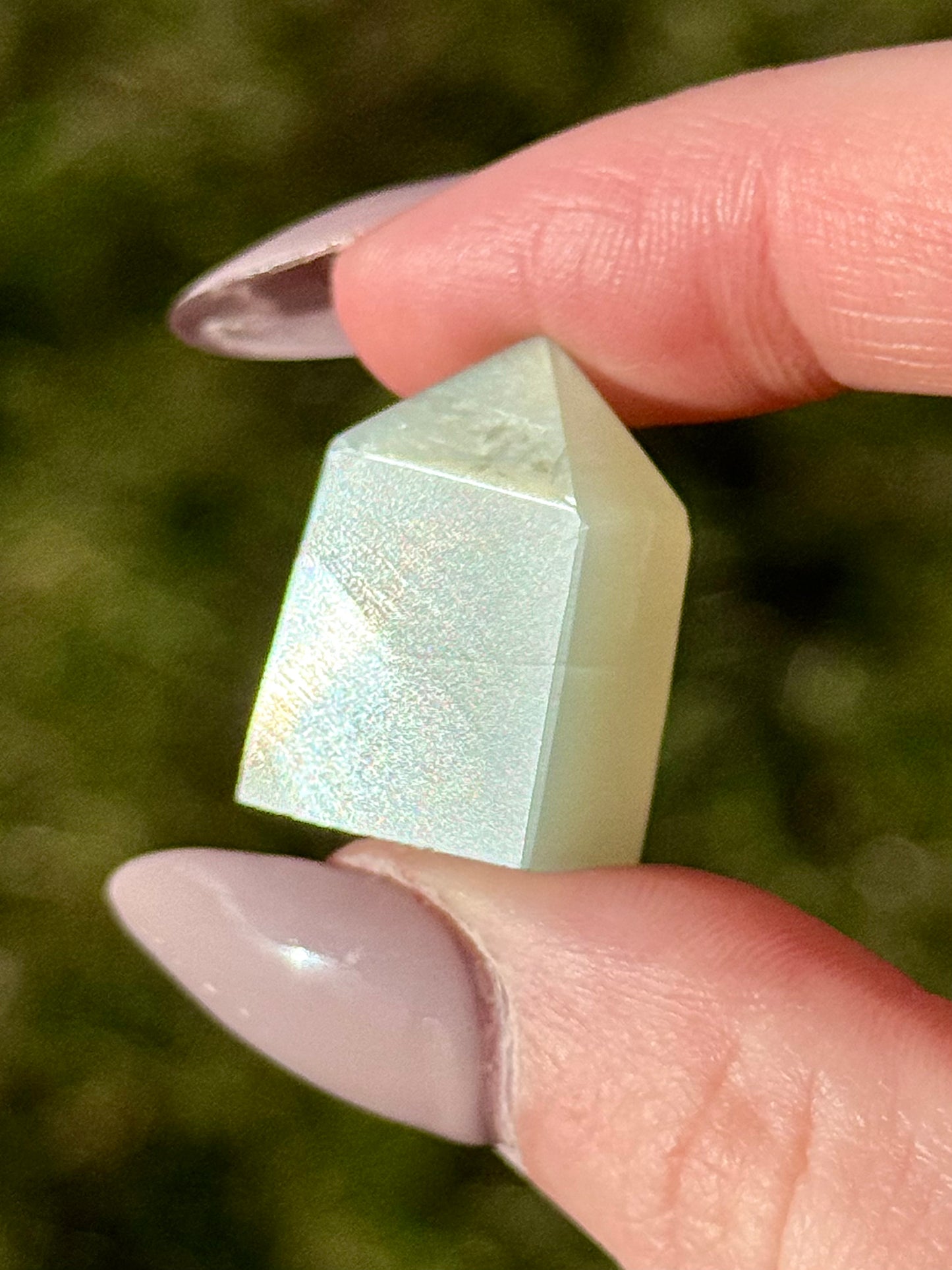 Mini Silky Green Moonstone Towers - You Choose