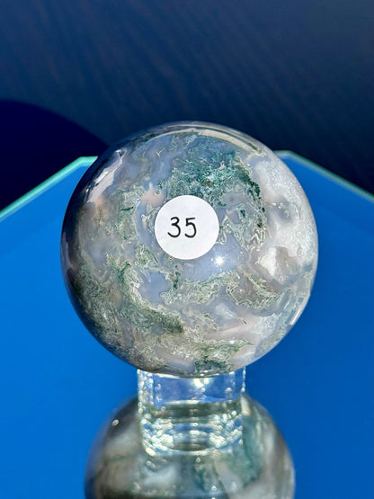 Moss Agate Spheres - You Choose