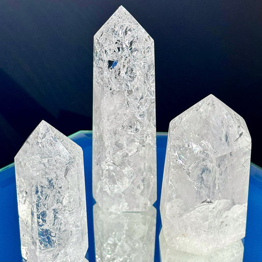 Crackle Quartz Towers - You Choose