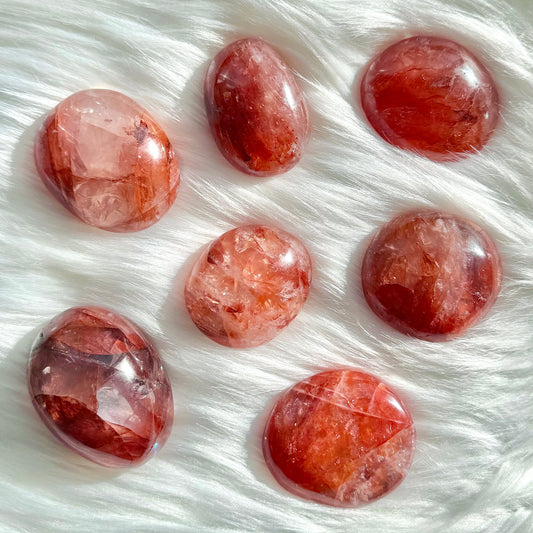 Fire Quartz Palm Stones - You Choose