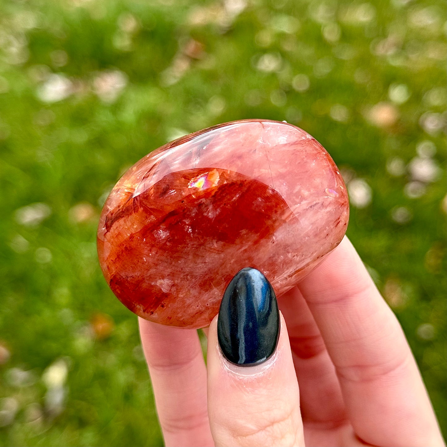 Fire Quartz Palm Stones - You Choose