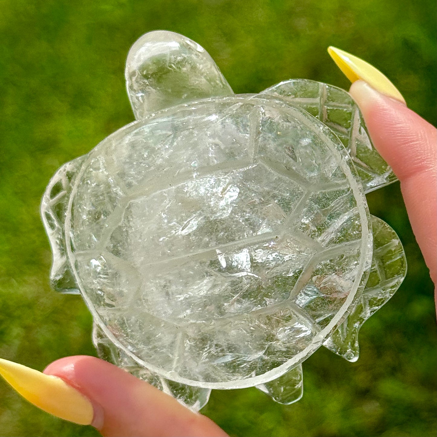 Clear Quartz Turtle Carving